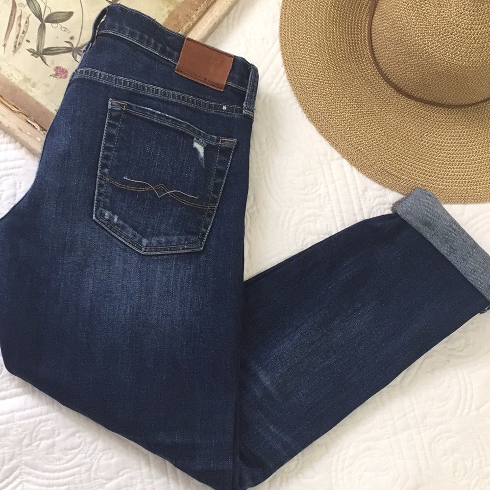 Lucky Brand Distressed Sienna Slim Boyfriend Jean